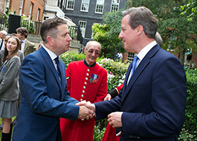 Ernie Brennan with Prime Minister David Cameron 01 07 14_280_200