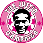 The Justin Campaign logo and link.